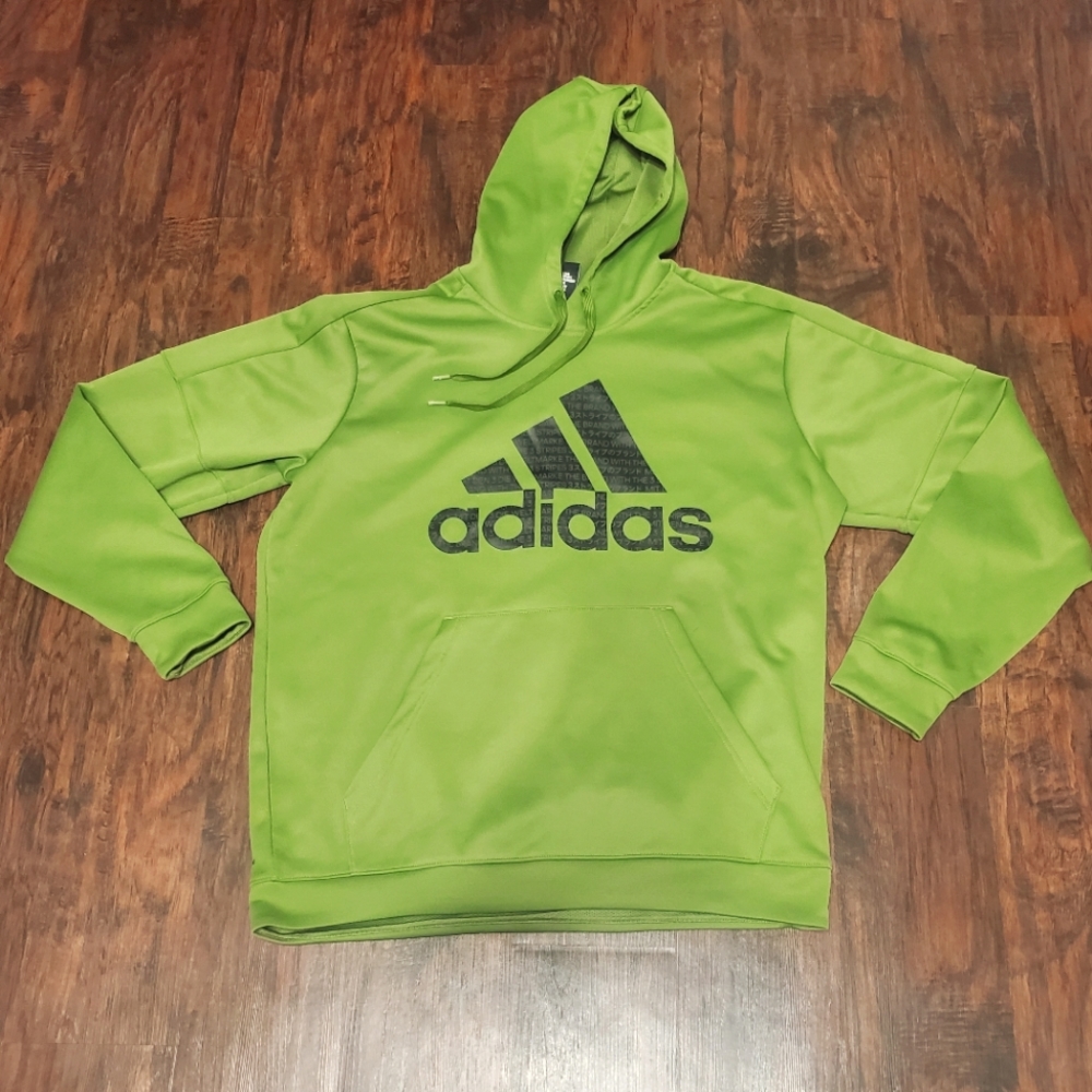 Adidas Green Hoodie Mens Size XL 100% Polyester